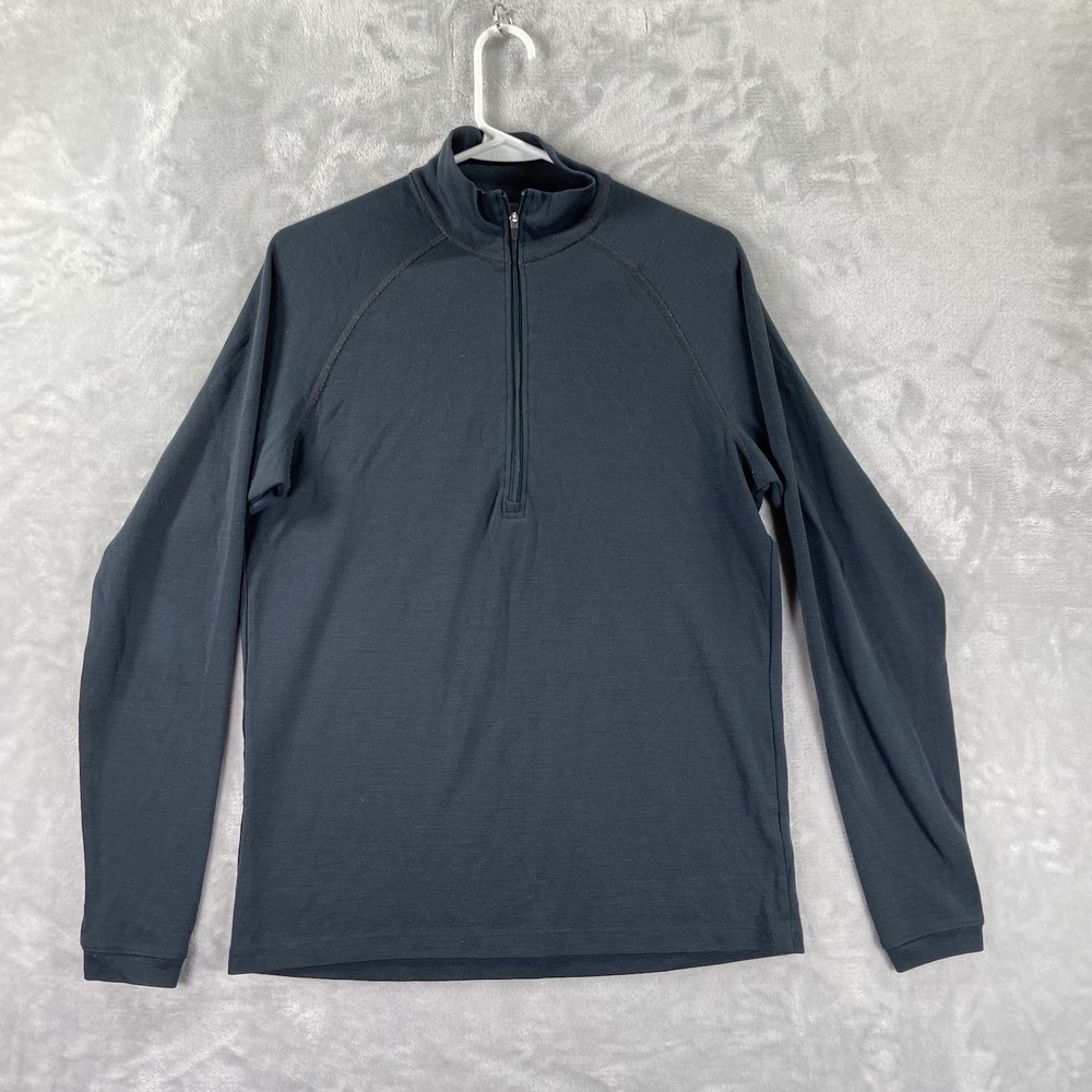 Ibex Shirt men's Medium Quarter 1/4 Zip 100% Merino Wool Pullover Lightweight